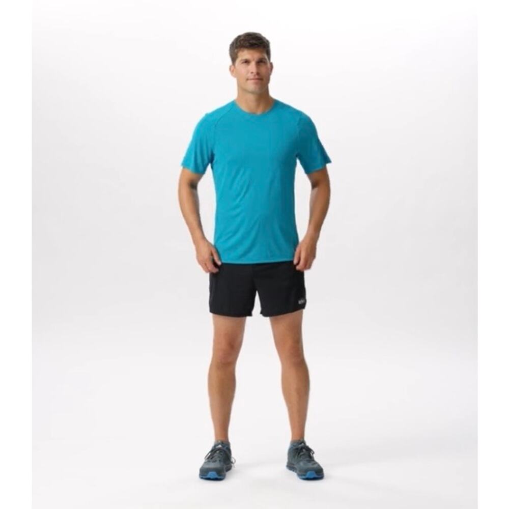 NWT REI Men’s Swiftland Short Sleeve Run Tee Size XXL Tall Aero Blue Turquoise